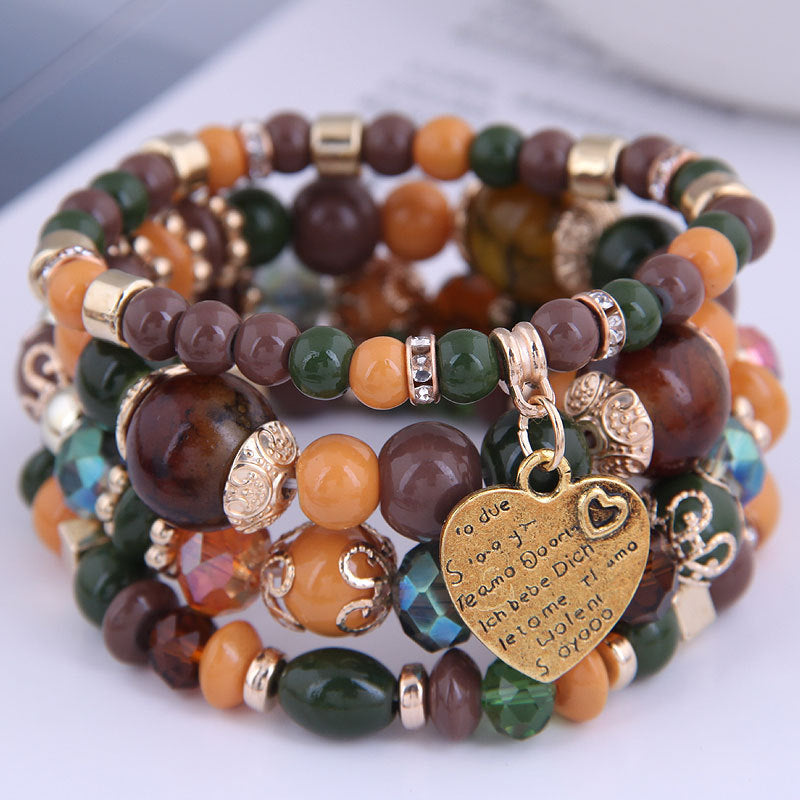 Bohemian Multilayer Beaded Bracelet Rope Bracelet