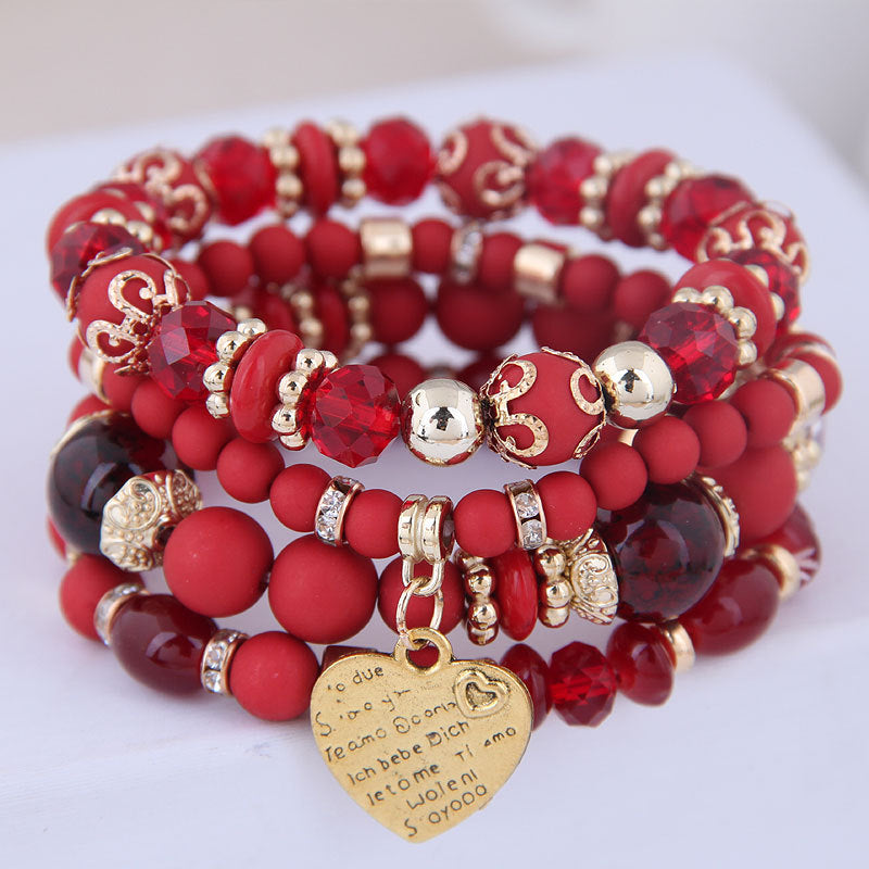Bohemian Multilayer Beaded Bracelet Rope Bracelet