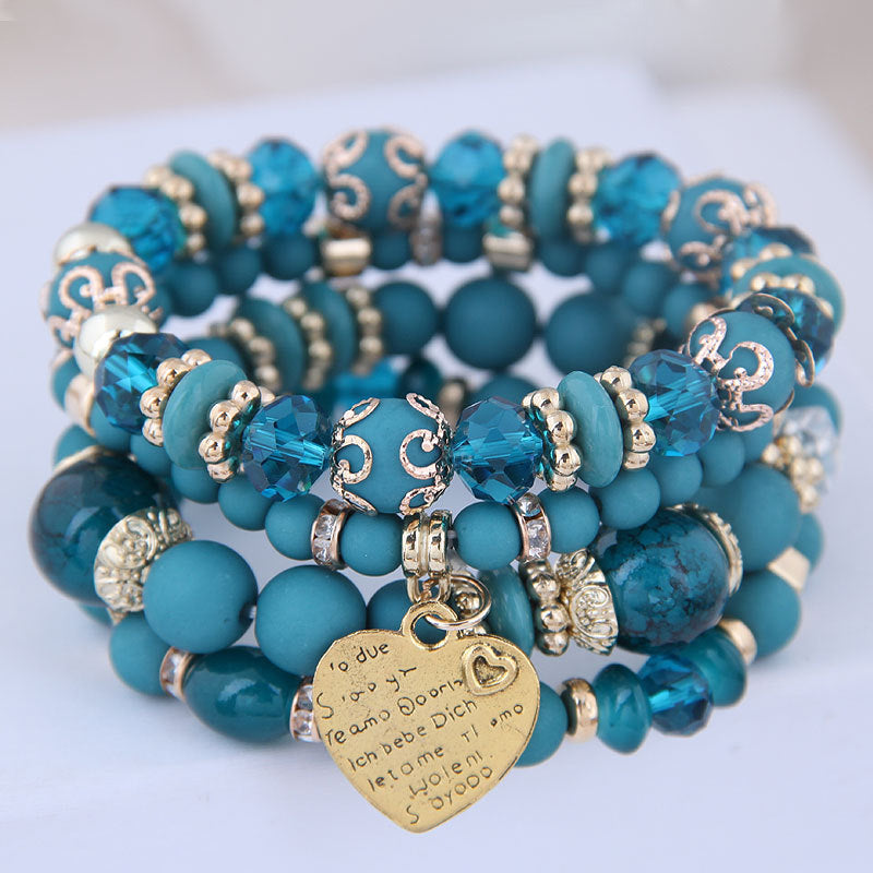 Bohemian Multilayer Beaded Bracelet Rope Bracelet