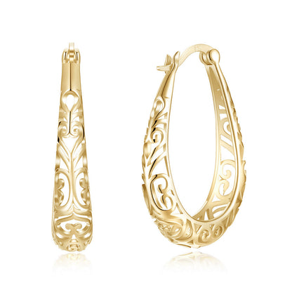 Vintage ladies hollow earrings