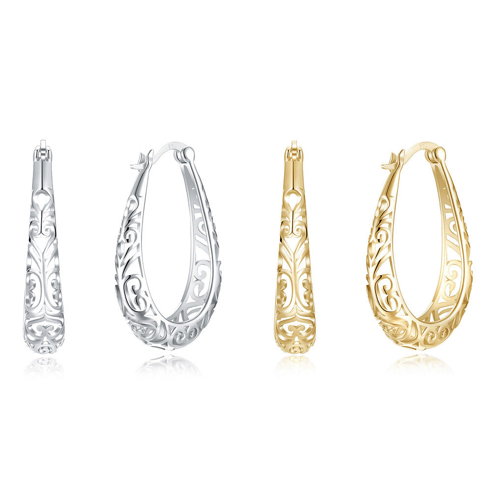 Vintage ladies hollow earrings