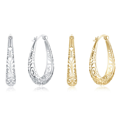 Vintage ladies hollow earrings
