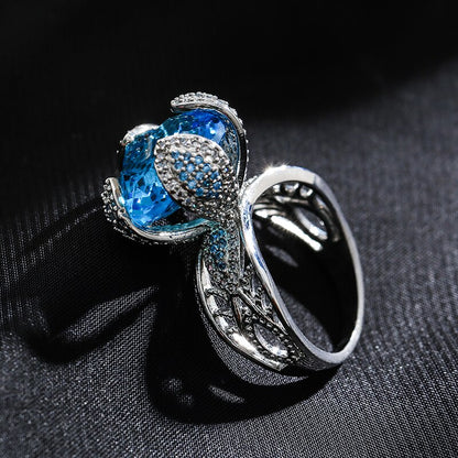 Bling Dove Egg Sapphire Ring