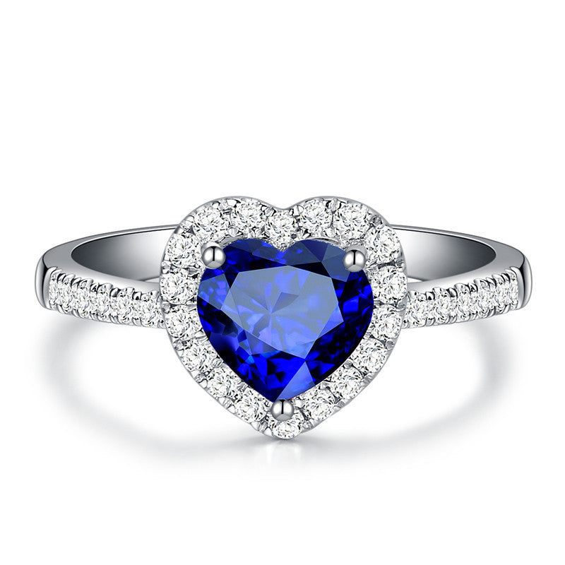 Blue Heart Sapphire Ring