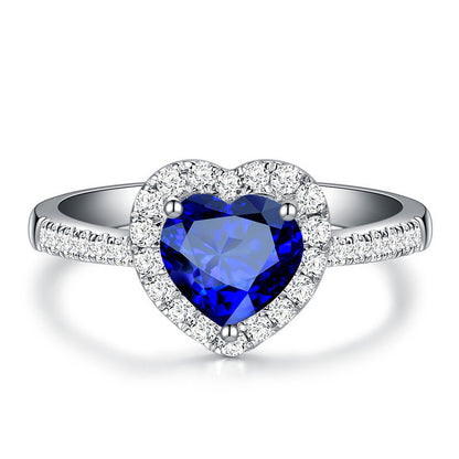 Blue Heart Sapphire Ring