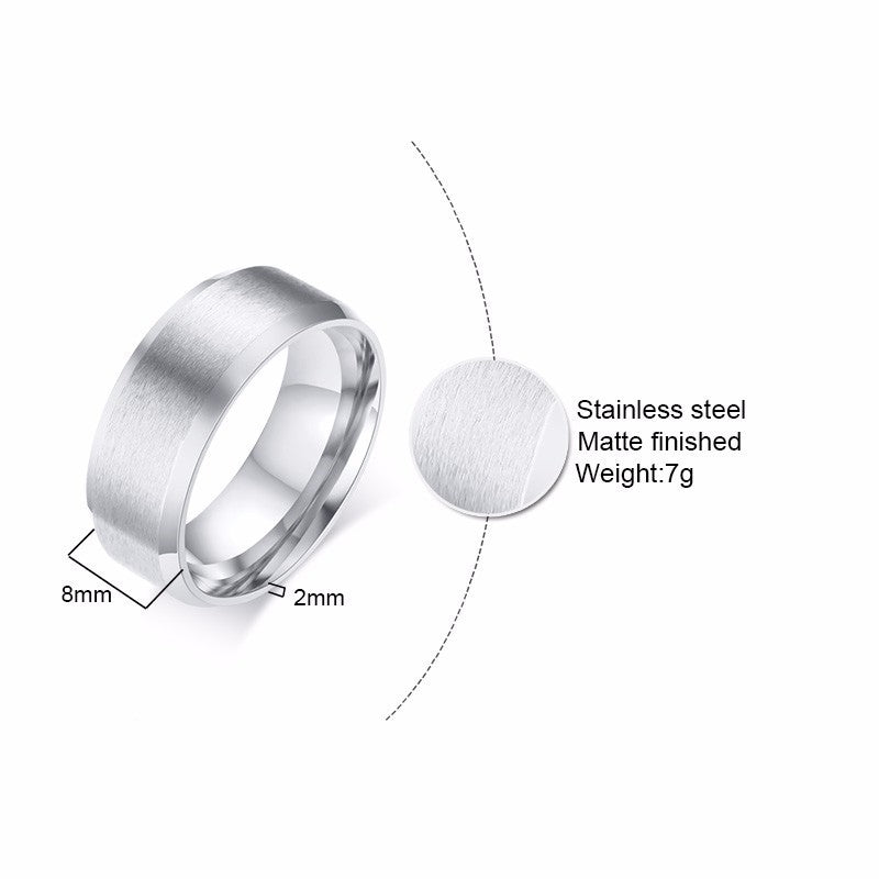 Stainless Steel Smooth Plain Simple Ring