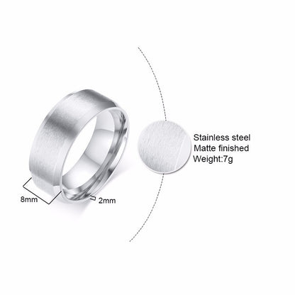 Stainless Steel Smooth Plain Simple Ring