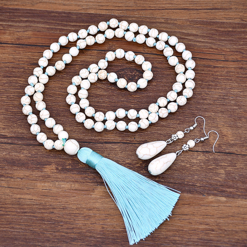 European And American Retro Turquoise Jewelry Ethnic Style Set
