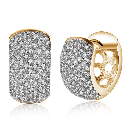 Round Crystal Zircon Womans Earrings
