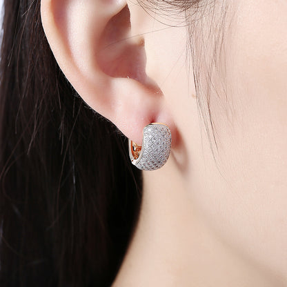 Round Crystal Zircon Womans Earrings