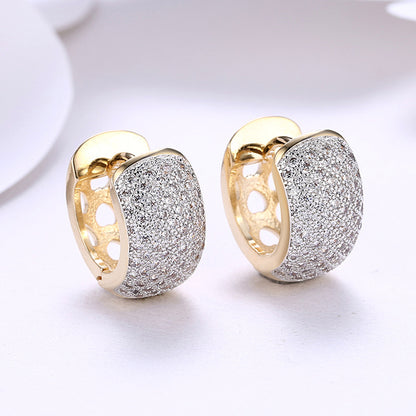 Round Crystal Zircon Womans Earrings