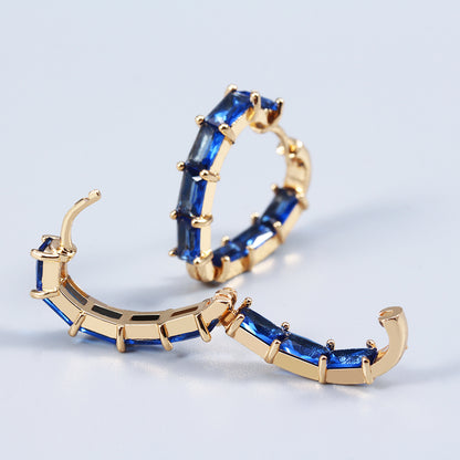 Retro Style Love Heart Rhinestone Earrings Women