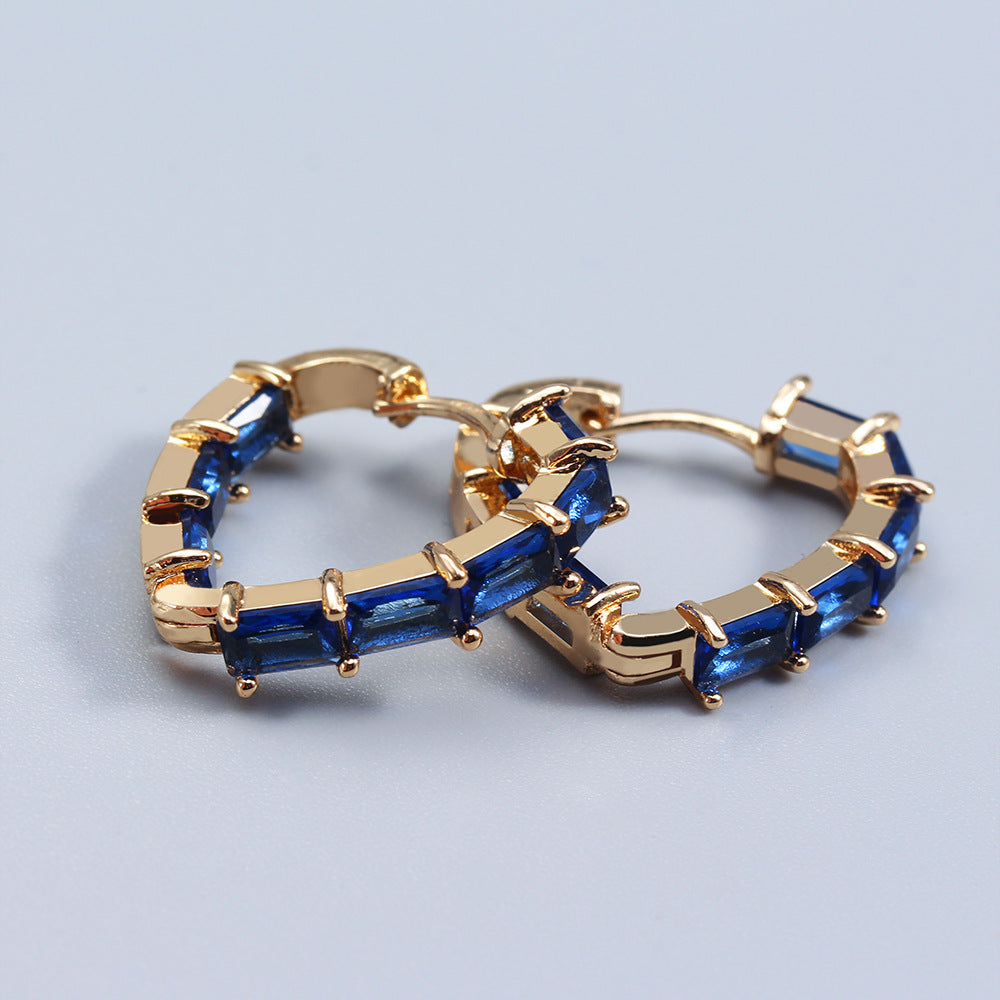 Retro Style Love Heart Rhinestone Earrings Women