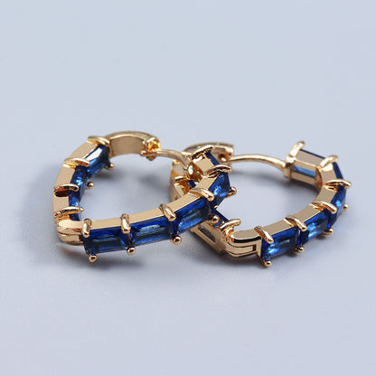 Retro Style Love Heart Rhinestone Earrings Women