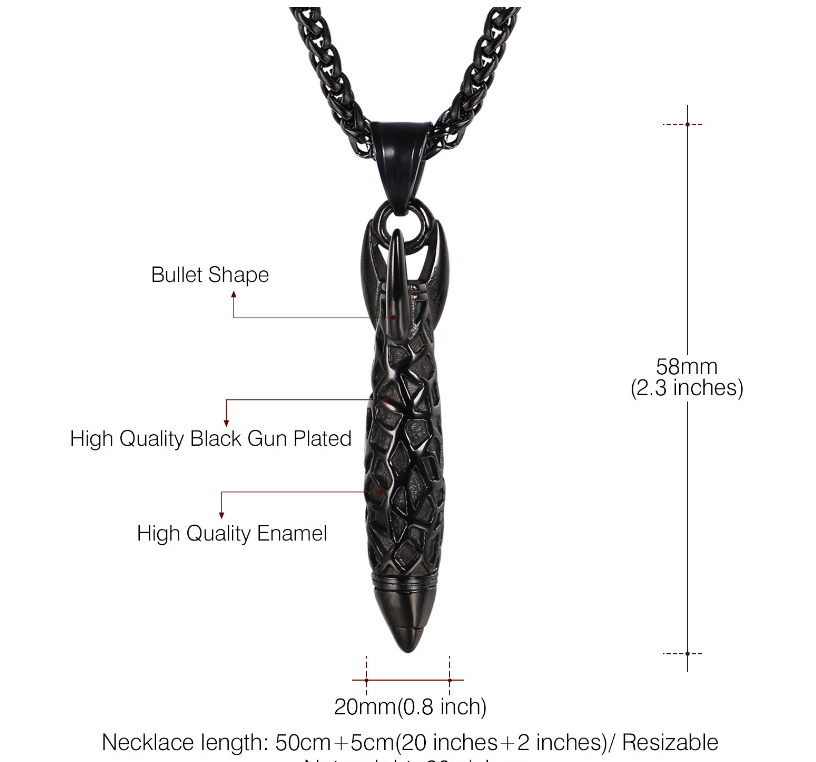Unisex Stylish Pendant stainless steel necklace
