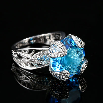 Bling Dove Egg Sapphire Ring