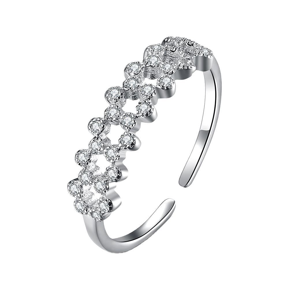 Fashion micro inlaid zircon ladies ring