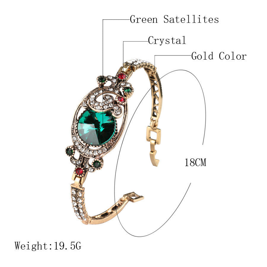 Vintage crystal gemstone exquisite ladies bracelet bracelet