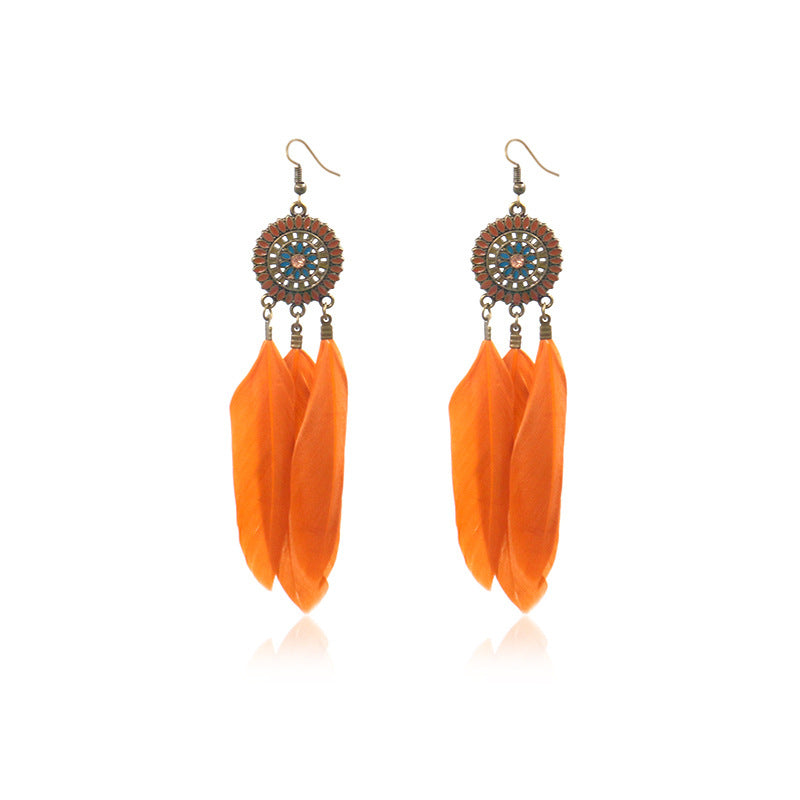 Feather earrings