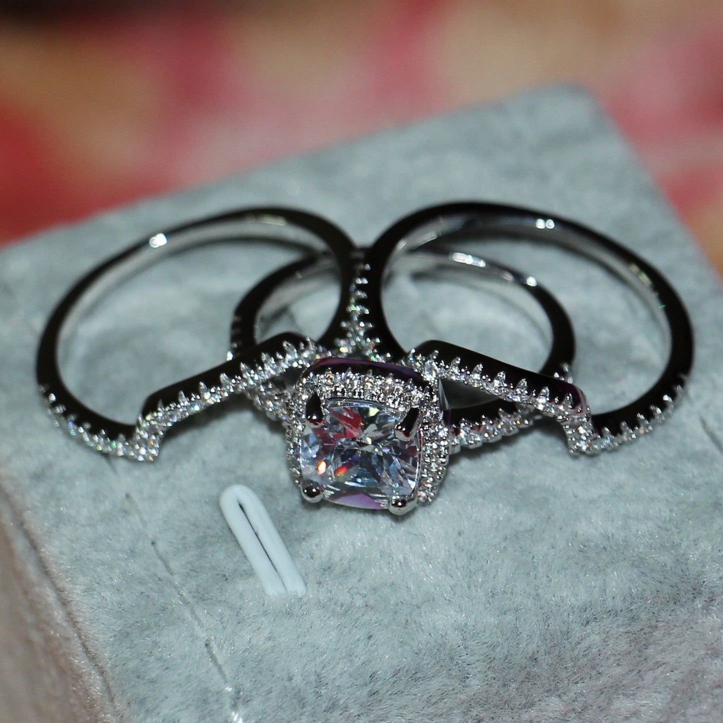Foreign Trade explosions Europe and the United States 3 sets of ring set zircon ring high-end fashion diamond ring