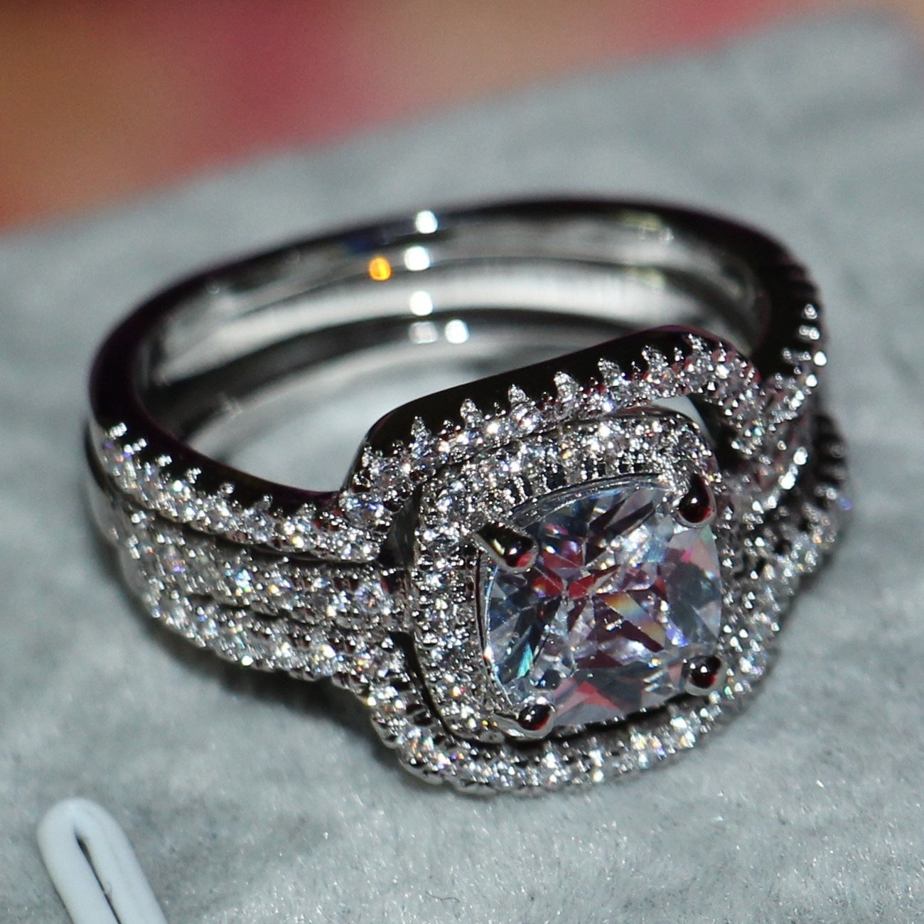 Foreign Trade explosions Europe and the United States 3 sets of ring set zircon ring high-end fashion diamond ring