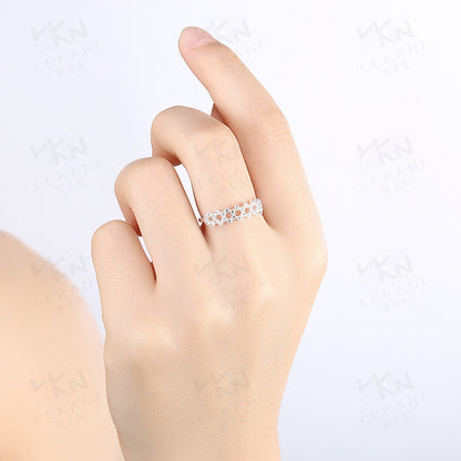 Fashion micro inlaid zircon ladies ring
