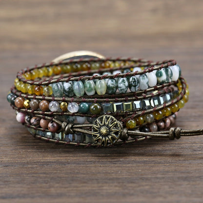 Stretch Stone Hand Woven Multilayer Vintage Bracelet