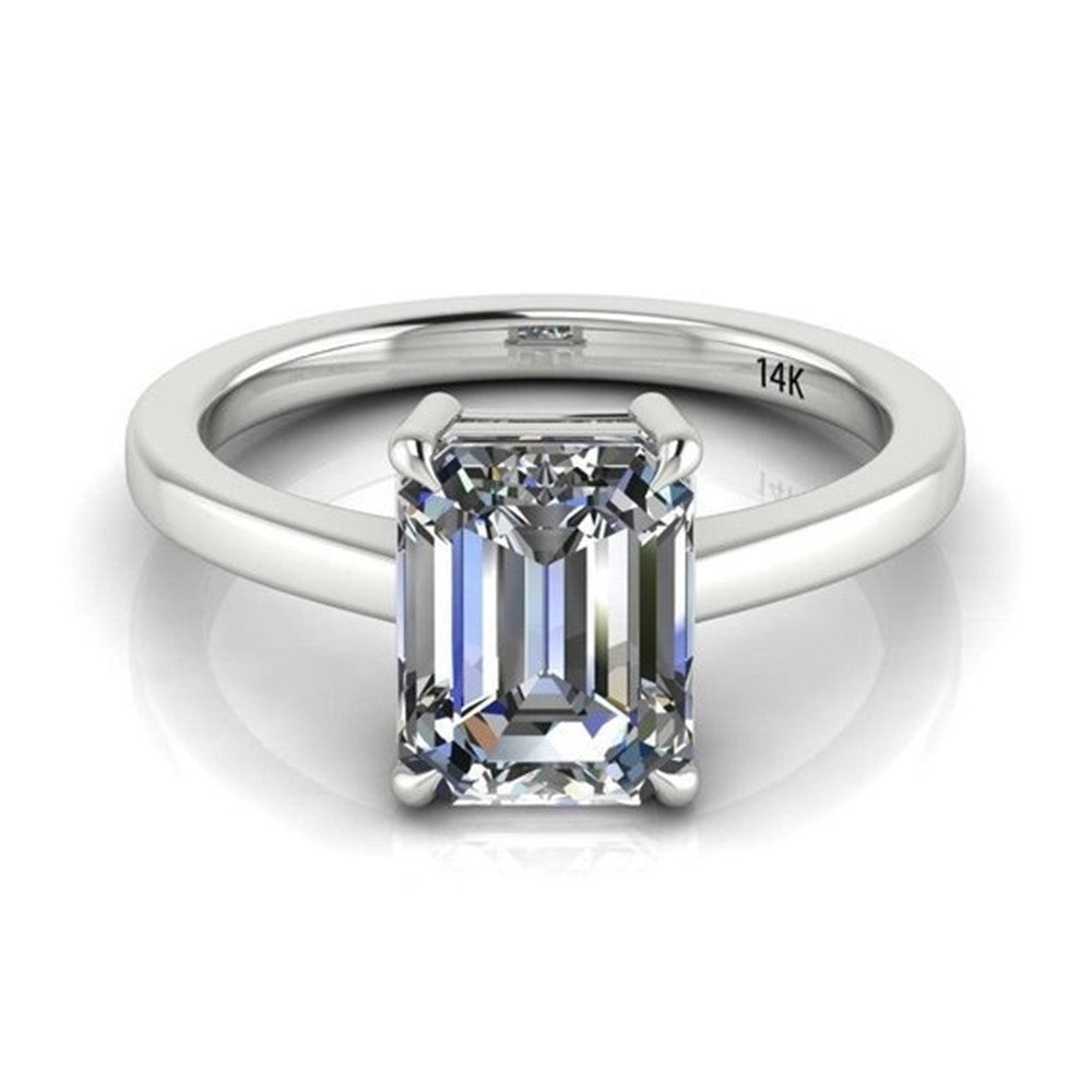 Ladies fashion white gold filled zircon ring