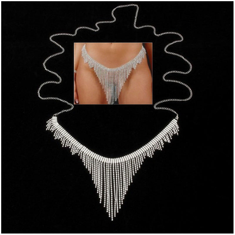 Sexy low waist body chain
