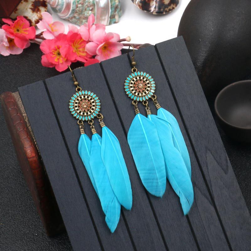 Feather earrings