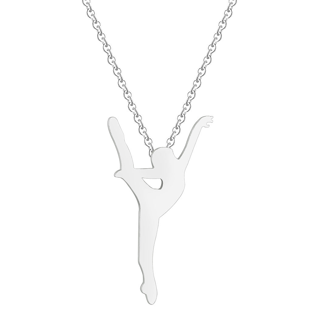 Dancer Girl Sports Necklace Pendant