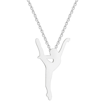Dancer Girl Sports Necklace Pendant